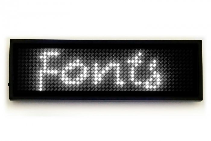 USB LED-Schild Laufschrift weiß 12 x 48 Pixel