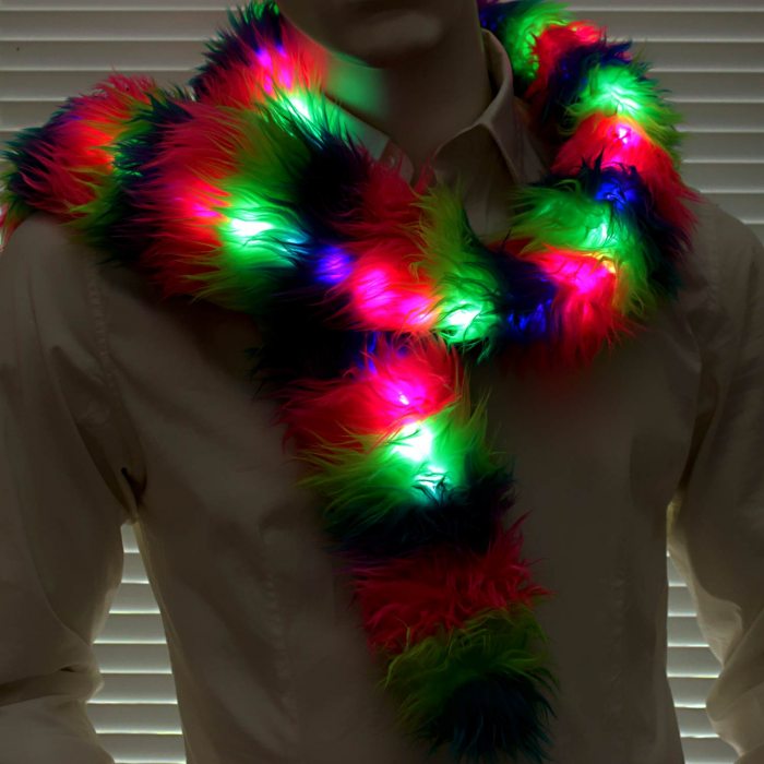 Colorful multicolor LED scarf