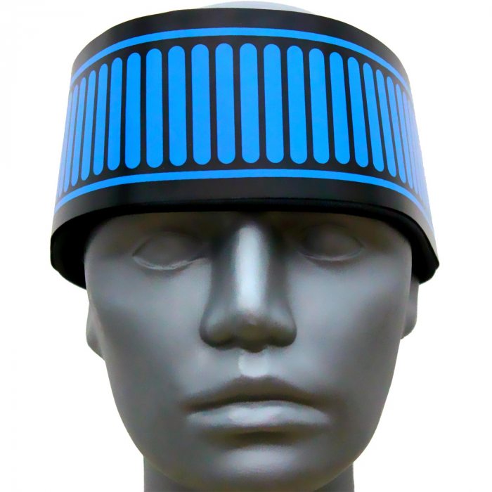 Blauer Kopfschmuck