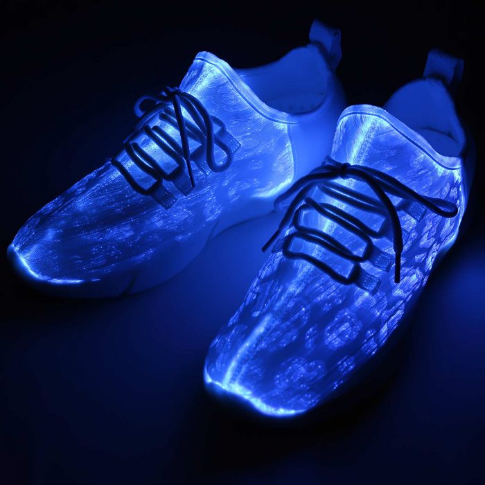 Moderne led-schuhe blau