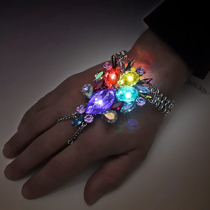 LED rhinestone jewelry