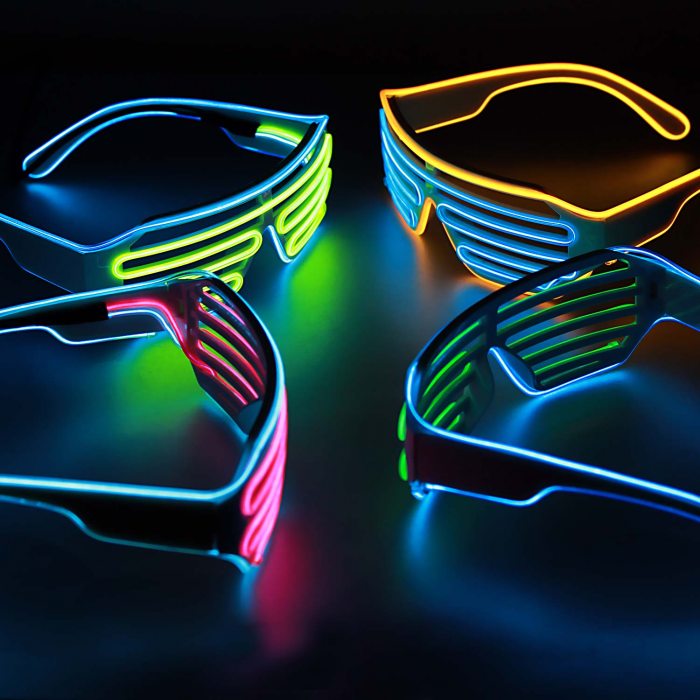 blink und leuchtbrille mit sounderkennung