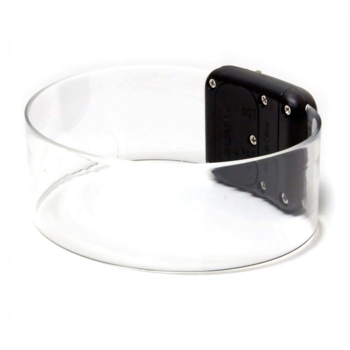 Transparentes LED-Armband mit Magnetverschluß I Leuchtarmbänder blau rot grün pink I Festival-Armband  Schlagerparty & Konzertarmband