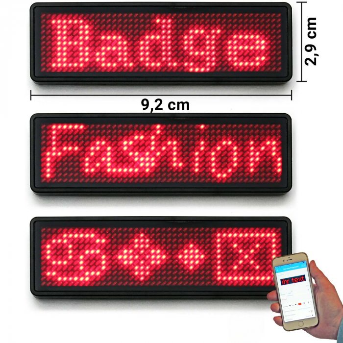 led-laufschrift namen Schild programmierbar