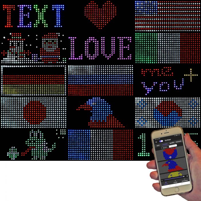 LED RGB display app controlled