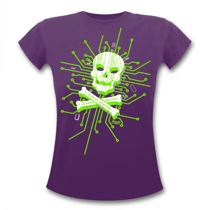 Totenkopf Hacker CPU Shirt Damen