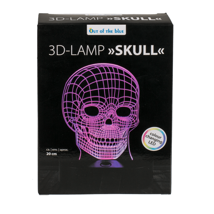 Totenschädel Hologramm-Lampe
