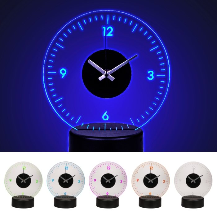 LED Hologramm Tischuhr
