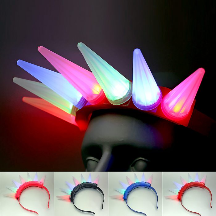 LED headdress with spikes