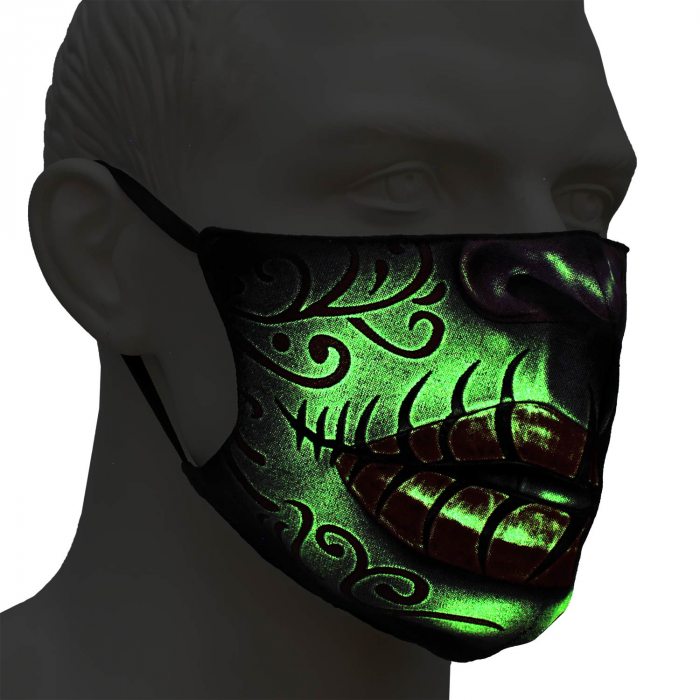 Glow in the Dark Maske Mund UV Alltagsmaske mit Leuchteffekt