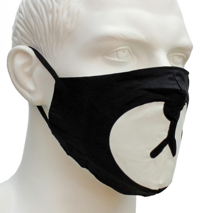 Glow in the Dark Maske Katze Schnute Motivmaske I Alltagsmaske mit Leuchteffekt