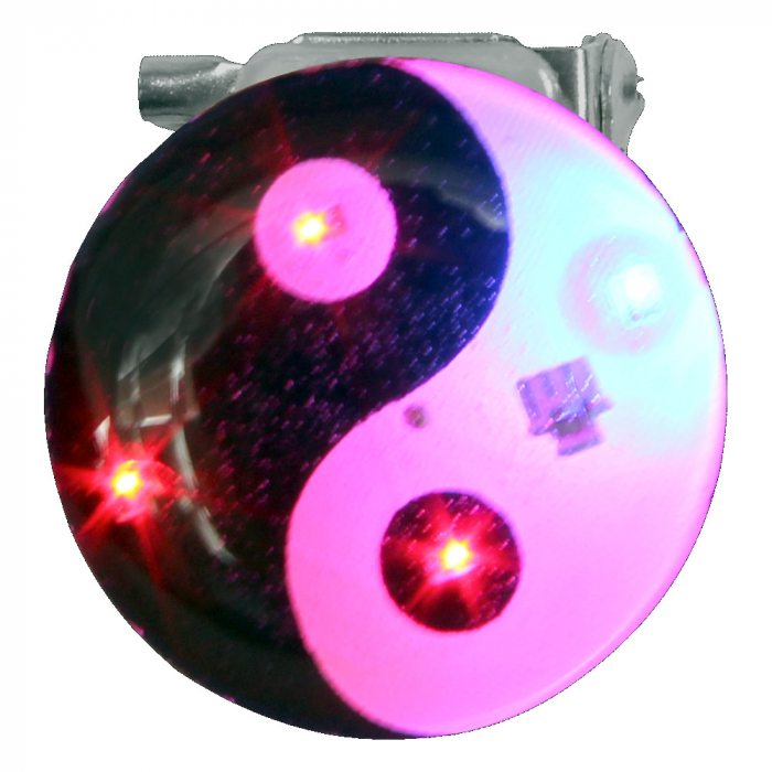 LED-Anstecker Yin Yang Blinky Anstecker Brosche