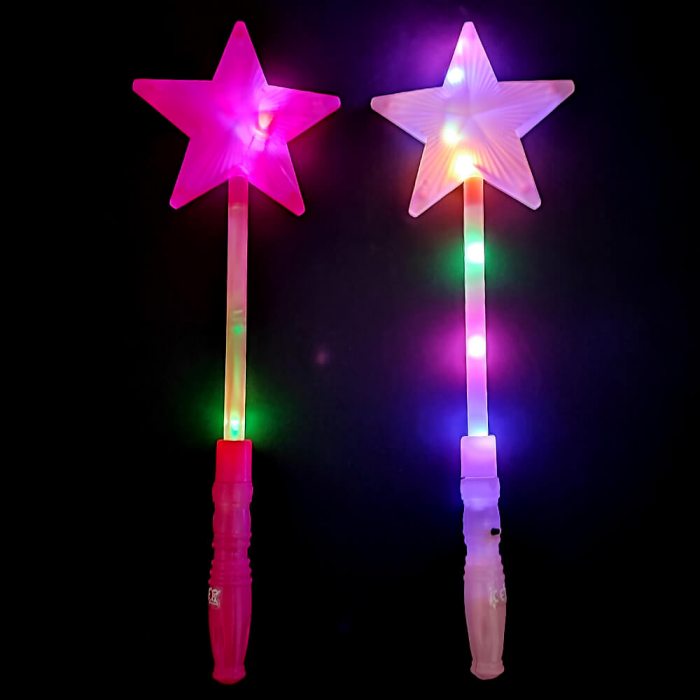 Luminous fairy wand in three colors