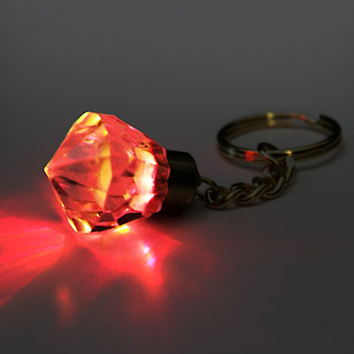 LED diamond keychain