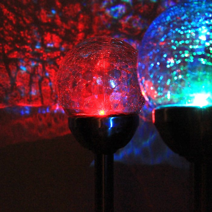 Colorful LED glass lamp