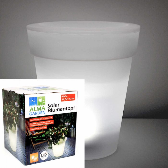 Solar flower pot lamp