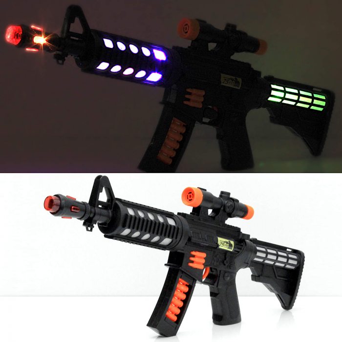 led toy machine gun
