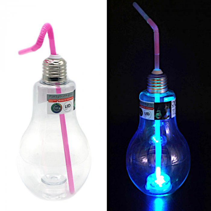 LED cocktail glass with color change