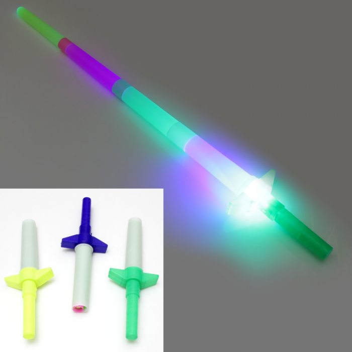 LED Teleskop Lichtschwert I  Spielzeugschwert ausziehbar I Elektronisches Leuchtschwert