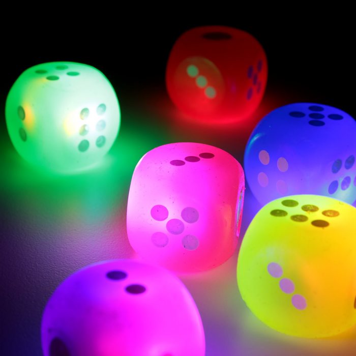 Luminous bouncy cube