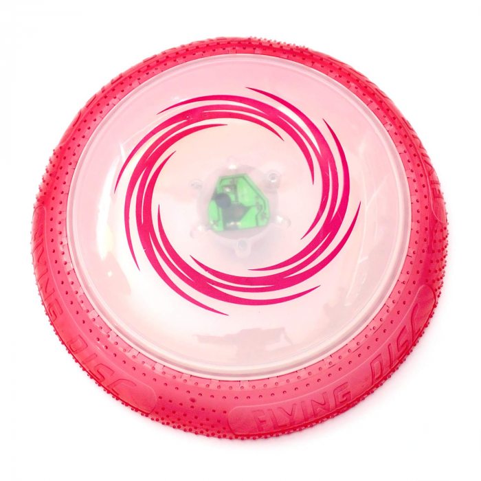 Red flying disc with LED