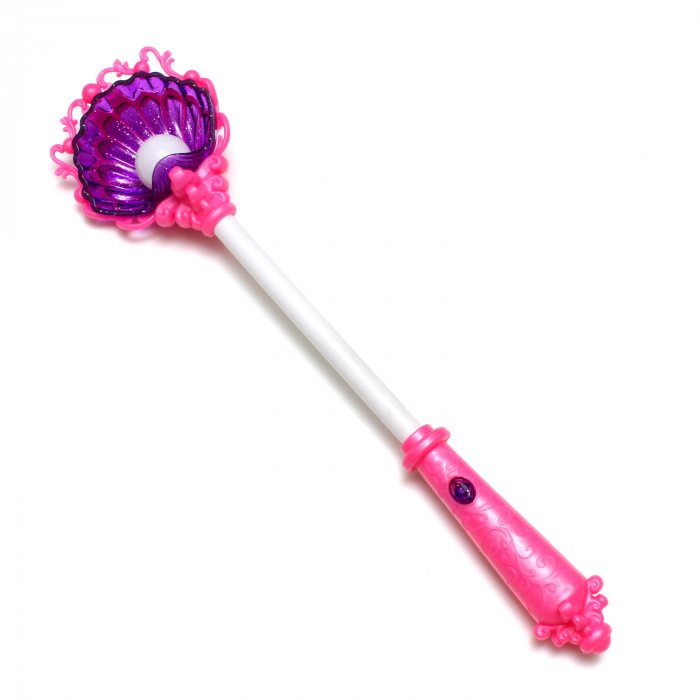Meerjungfrau Zauberstab LED-Stab 34 cm mit sanften Farbwechsel I  Leuchtperle  Nixen Mädchen Spiezeug Muschelstab
