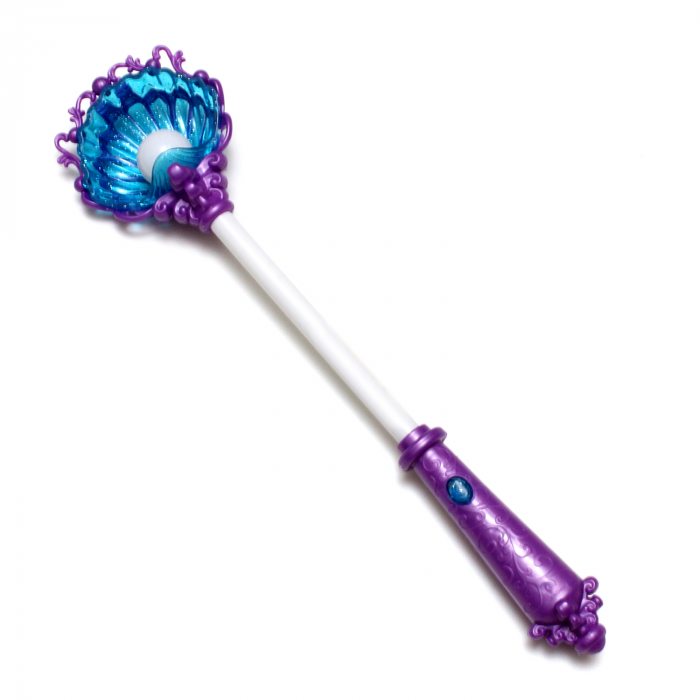 Meerjungfrau Zauberstab LED-Stab 34 cm mit sanften Farbwechsel I  Leuchtperle  Nixen Mädchen Spiezeug Muschelstab