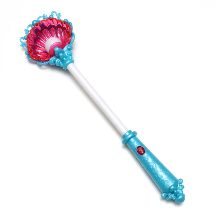 Meerjungfrau Zauberstab LED-Stab 34 cm mit sanften Farbwechsel I  Leuchtperle  Nixen Mädchen Spiezeug Muschelstab
