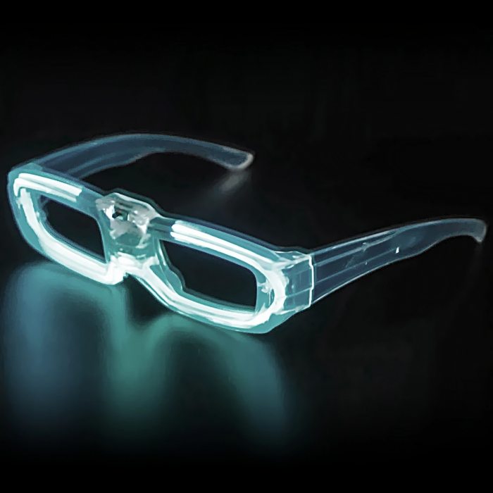 Coole Leuchtbrille in weiß