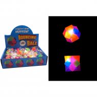 Blinkender Flummi mit Licht für Kinder "Geometry" Rhombus oder Stern I Leucht-Gummiball 5 cm ∅