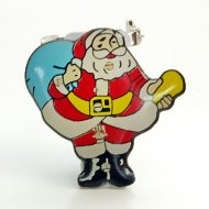 Weihnachtsmann Blinky Anstecker Brosche Blinki Pin Button