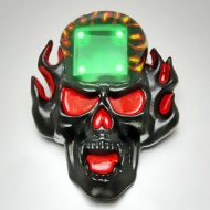 LED Totenkopf Flammen Gürtelschnalle I Leuchtende Heavy Metal Gürtel Accessoires I Mottoparty Halloween