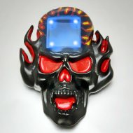 LED Totenkopf Flammen Gürtelschnalle I Leuchtende Heavy Metal Gürtel Accessoires I Mottoparty Halloween
