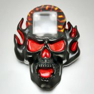 LED Totenkopf Flammen Gürtelschnalle I Leuchtende Heavy Metal Gürtel Accessoires I Mottoparty Halloween