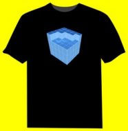 Equalizer LED-Shirt Würfel I Nur noch Größe S