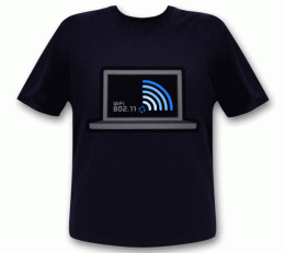 Wlan Detektor EL-Shirt Leuchtshirt