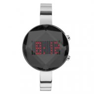 Olesia Black LED-Damenuhr I LED-Armbanduhr limitiert mit Zeit und Datum Matrix LED-Display I Storm London I Geburtstagsgeschenk Design Frauen Uhr