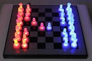 LED-Schachspiel mit beleuchteten Schachfiguren