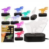3D Lampe leuchtender T-Rex I 7 Farben Kinderzimmer Nachtlicht I  USB betrieben I Dino Farbwechsel-Leuchte