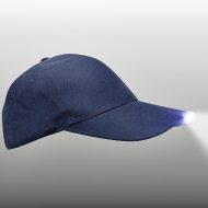 Praktische LED-Schirmmütze in schwarz oder blau