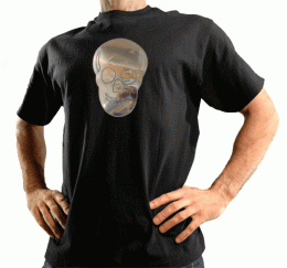 Nur noch in Größe L I Leuchtendes LED-Totenkopf Sound T-Shirt mit Geräuschen