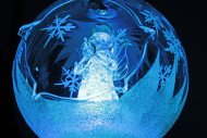 led glaskugel weichnachten
