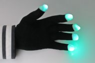 Schwarze LED-Handschuhe 7 Modi LED Party