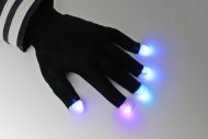 Schwarze LED-Handschuhe 7 Modi LED Party
