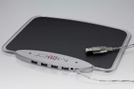 LED-Mousepad I Leucht-Mousepad mit 4 Port USB 2.0 Hub