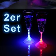 2 x LED-Champagne Glasses