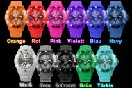 Silikon Armbanduhr mit LEDs I  leuchtenden Armbanduhren I Silikon-Leuchtuhr