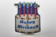 LED-Blinky Happy Birthday LED-Anstecker Blinky Anstecker Brosche Blinki Anstecke Pin Button