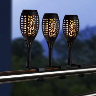 3 Solar-Balkonfackeln