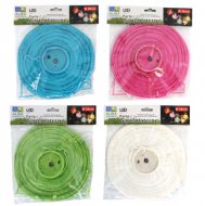 Atmospheric light for party decoration: colorful LED lanterns as practical decoration for the garden, balcony and terrace